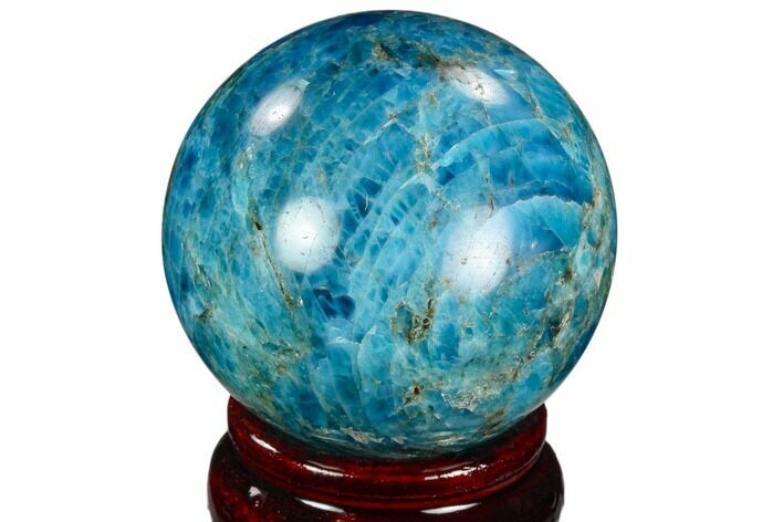 Bright Blue Apatite Sphere - Madagascar #121808